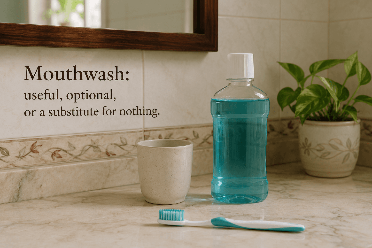 Mouthwash: useful, optional, or a substitute for nothing