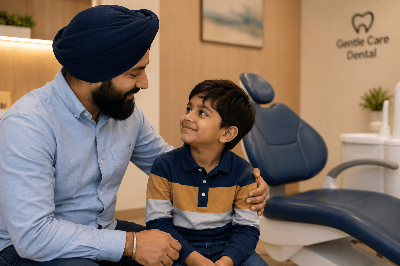 Helping an anxious child feel safe in the chair