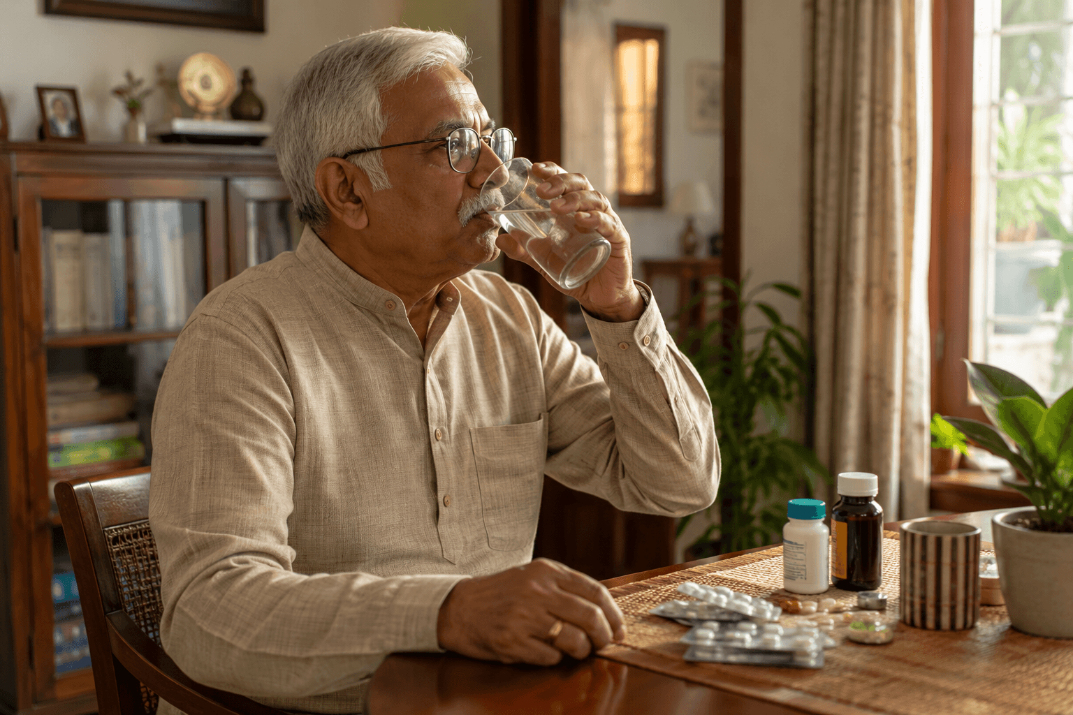 Dry mouth, medication, and oral health later in life